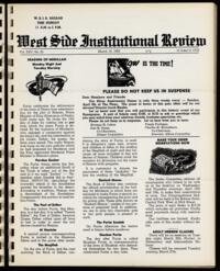 West Side Institutional Review Vol. XXV No. 25
