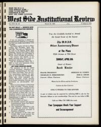 West Side Institutional Review Vol. XXV No. 26