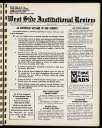 West Side Institutional Review Vol. XXV No. 33
