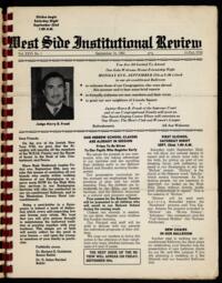 West Side Institutional Review Vol. XXVI No. 01