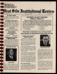 West Side Institutional Review Vol. XXVI No. 11