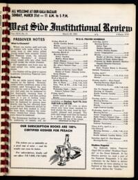West Side Institutional Review Vol. XXVI No. 15