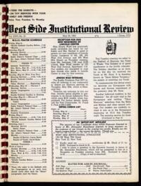 West Side Institutional Review Vol. XXVI No. 19