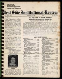 West Side Institutional Review Vol. XXVII No. 01