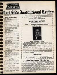 West Side Institutional Review Vol. XXVII No. 10