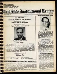 West Side Institutional Review Vol. XXVII No. 12