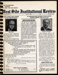 West Side Institutional Review Vol. XXVII No. 16