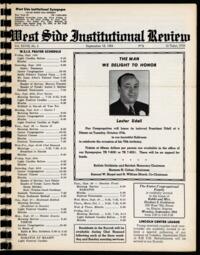 West Side Institutional Review Vol. XXVIII No. 02