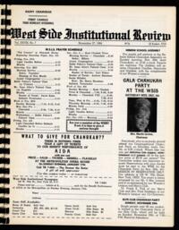 West Side Institutional Review Vol. XXVIII No. 07