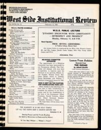 West Side Institutional Review Vol. XXVIII No. 12