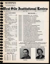 West Side Institutional Review Vol. XXVIII No. 18