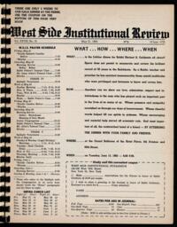West Side Institutional Review Vol. XXVIII No. 19