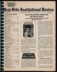 West Side Institutional Review Vol. XXIX No. 01
