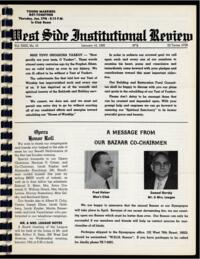West Side Institutional Review Vol. XXIX No. 10