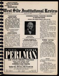 West Side Institutional Review Vol. XXIX No. 13