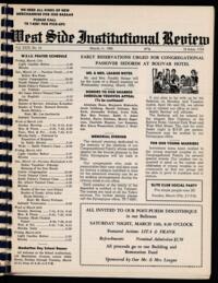 West Side Institutional Review Vol. XXIX No. 14