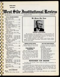West Side Institutional Review Vol. XXX No. 09