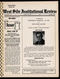 West Side Institutional Review Vol. XXX No. 13