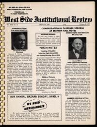 West Side Institutional Review Vol. XXX No. 15