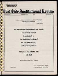West Side Institutional Review Vol. XXXI No. 07