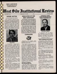 West Side Institutional Review Vol. XXXI No. 08