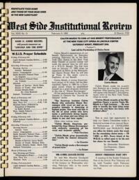 West Side Institutional Review Vol. XXXI No. 12