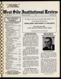 West Side Institutional Review Vol. XXXI No. 13
