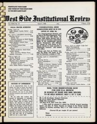West Side Institutional Review Vol. XXXI No. 16
