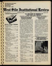 West Side Institutional Review Vol. XXXII No. 01