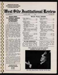 West Side Institutional Review Vol. XXXII No. 09