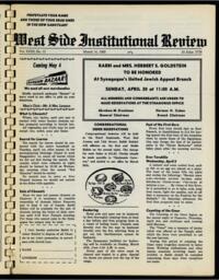 West Side Institutional Review Vol. XXXII No. 13