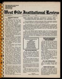West Side Institutional Review Vol. XXXIII No. 01