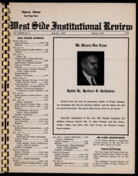 West Side Institutional Review Vol. XXXIII No. 05