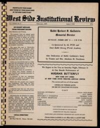 West Side Institutional Review Vol. XXXIII No. 06