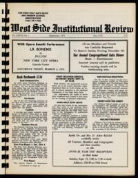 West Side Institutional Review Vol. XXXVII No. 01