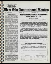 West Side Institutional Review Vol. XXXVIII No. 05