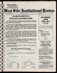 West Side Institutional Review Vol. XXXVIII No. 06