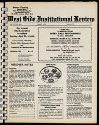West Side Institutional Review Vol. XXXVIII No. 07