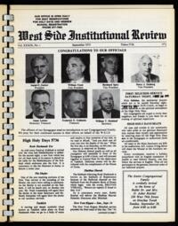West Side Institutional Review Vol. XXXIX No. 01