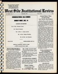 West Side Institutional Review Vol. XXXIX No. 04