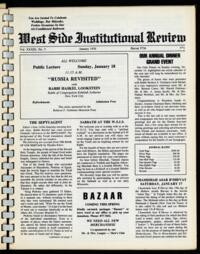 West Side Institutional Review Vol. XXXIX No. 05