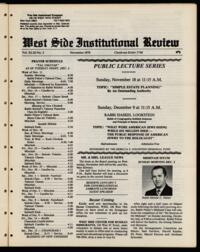 West Side Institutional Review Vol. XLIII No. 03