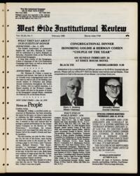 West Side Institutional Review Vol. XLIII No. 05