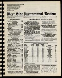 West Side Institutional Review Vol. XLVIII No. 08