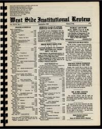 West Side Institutional Review Vol. XLIX No. 01