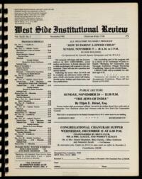 West Side Institutional Review Vol. XLIX No. 03